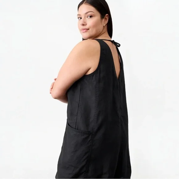 NWT Athleta Retreat Linen Romper - Picture 4 of 9